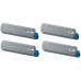 4 Pack - Compatible 44059108/5/6/7 BCMY Toner Multipack for Oki Printers