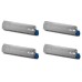 4 Pack - Compatible 44059232/29/30/31 BCMY Toner Multipack for Oki Printers
