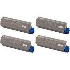 4 Pack - Compatible 44315308/5/6/7 BCMY Toner Multipack for Oki Printers