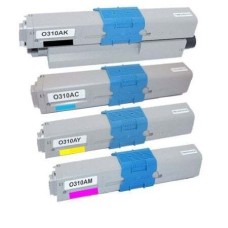 5 Pack - Compatible 44973536/33/34/35 BCMY Multipack + Extra Black for Oki Printers