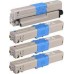 5 Pack - Compatible 44973536/33/34/35 BCMY Multipack + Extra Black for Oki Printers