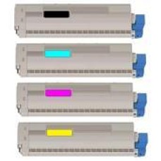 4 Pack - Compatible 45862818/16/15/14 BCMY Toner Multipack for Oki Printers