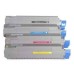 4 Pack - Compatible 45862818/16/15/14 BCMY Toner Multipack for Oki Printers