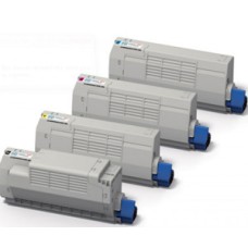 4 Pack - Compatible 45862840/39/38/37 BCMY Toner Multipack for Oki Printers