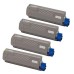 4 Pack - Compatible 46490608/7/6/5 BCMY Toner Multipack for Oki Printers