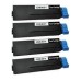4 Pack - Compatible 46507616/3/4/5 BCMY Toner Multipack for Oki Printers