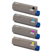4 Pack - Compatible 46507508/5/6/7 BCMY Toner Multipack for Oki Printers