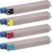 4 Pack - Compatible 46508712/11/10/09 BCMY Toner Multipack for Oki Printers