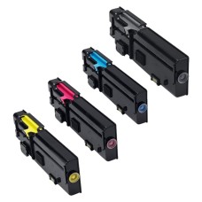 4 Pack - Compatible 593-BBBR/BBBS/BBBT/BBBU BCMY Toner Multipack for Dell Printers