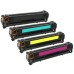 4 Pack - Compatible 125A Multipack CB540A/CB541ACB542A/CB543A BCMY Toner for HP Printers