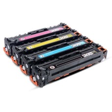 5 Pack - Compatible 125A Multipack CB540A/CB541A/CB542A/CB543A BBCMY Toner + Extra Black for HP Printers