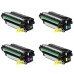 4 Pack - Compatible 504X Multipack CE250X/CE251A/CE252A/CE253A BCMY Toner for HP Printers