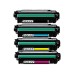 4 Pack - Compatible 504X Multipack CE250X/CE251A/CE252A/CE253A BCMY Toner for HP Printers