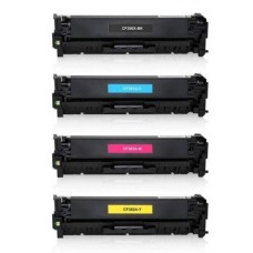 5 Pack - Compatible 312A Multipack CF380X/CF381A/CF382A/CF383A BBCMY Toner + Extra Black for HP Printers