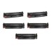 5 Pack - Compatible 410A Multipack CF410A/CF411A/CF412A/CF413A BBCMY Toner + Extra Black for HP Printers