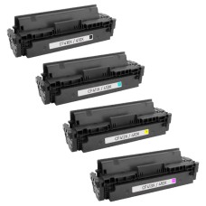 4 Pack - Compatible 410X Multipack CF410X/CF411X/CF412X/CF413X BCMY Toner for HP Printers