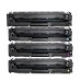 4 Pack - Compatible 203A Multipack CF540A/CF541/CF542A/CF543A BCMY Toner for HP Printers