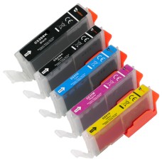 5 Pack - Compatible PGi-530 CLI-531 BBCMY Ink Multipack for Canon Printers