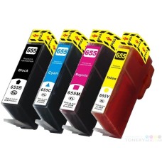 4 Pack - Compatible 655 CZ10/11 BCMY Ink Multipack of 4 for HP Printers