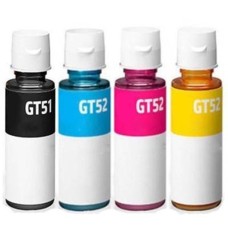 4 Pack - Compatible GT51/52 3YP61AE BCMY Bottled Ink Multipack for HP Printers