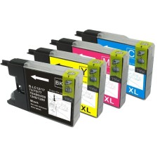 4 Pack - Compatible LC1240 BCMY Ink Multipack for Brother Printers