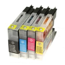 4 Pack - Compatible LC1280XL BCMY Ink Multipack for Brother Printers