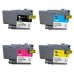 4 Pack - Compatible LC3233 BCMY VALBP Ink Multipack for Brother Printers