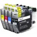 4 Pack - Compatible LC422XLVAL BCMY Ink Multipack for Brother Printers