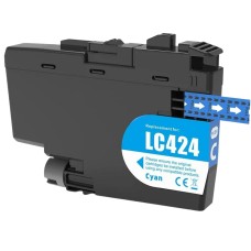 Compatible LC424C Cyan Ink Cartridge for Brother Printers