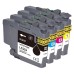 4 Pack - Compatible LC424VAL BCMY Ink Multipack for Brother Printers