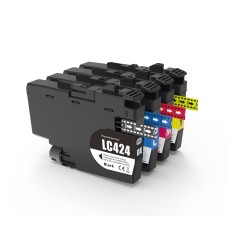 5 Pack - Compatible LC424VAL BCMY Ink Multipack + Extra Black for Brother Printers