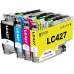 5 Pack - Compatible LC427 BBCMY Ink Cartridge Multipack of 5 for Brother Printers