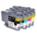 4 Pack - Compatible LC427XL BCMY Ink Multipack for Brother Printers