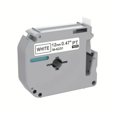 Compatible MK-231 Black on White Tape 12mm x 8m for Brother P-Touch Label Printers
