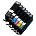 5 Pack - Compatible PGi-550XL CLi-551XL BBCMY Ink Hi Cap Multipack for Canon Printers