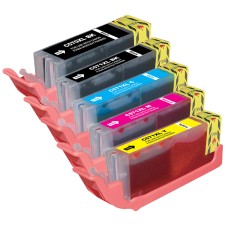 5 Pack - Compatible PGi-570XL CLi-571XL BBCMY Ink Hi Cap Multipack for Canon Printers