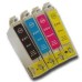 4 Pack - Compatible T0615 BCMY Ink Multipack - Teddybear for Epson Printers