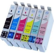 6 Pack - Compatible T079 BCMY Ink Multipack - Owl for Epson Printers