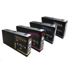 4 Pack - Compatible T7015 XXL BCMY Extra Hi Cap Dye Ink Multipack - Pyramid for Epson Printers