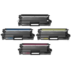 4 Pack - Compatible TN821XXL BCMY Toner Multipack Full Set of 4 for Brother Printers