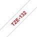Compatible TZe-132 Red on Clear Tape 12mm x 8m for Brother P-Touch Label Printers