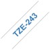 Compatible TZe-243 Blue on White Tape 18mm x 8m for Brother P-Touch Printers