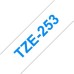 Compatible TZe-253 Blue on White Tape 24mm x 8m for Brother P-Touch Printers