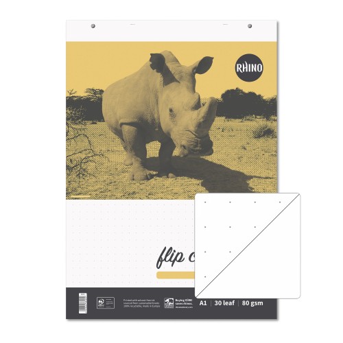 RHINO A1 Educational Dotted Flip Chart Pad 30 Leaf, DLS20/B (Pack of 5)