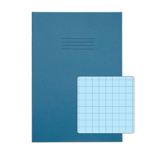 RHINO A4 Special Exercise Book 48 Page, Light Blue with Tinted Blue Paper, S10 (Pack of 50)