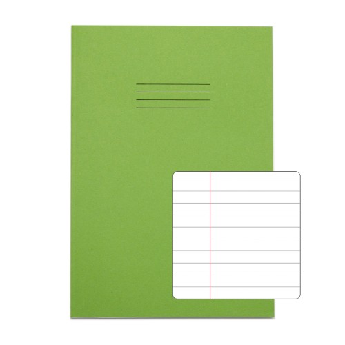 RHINO A4 Exercise Book 80 Page, Light Green, F8M (Pack of 10)