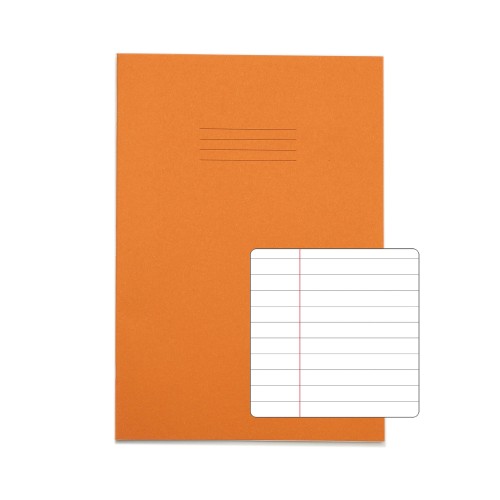RHINO A4 Exercise Book 80 Page, Orange, F8M (Pack of 10)