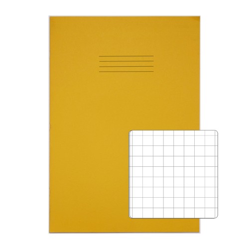 RHINO A4 Exercise Book 80 Page, Yellow, S10 (Pack of 50)