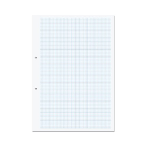 RHINO A4 Punched Graph Paper 500 Leaf, 2:10:20 Graph Ruling (Pack of 5)