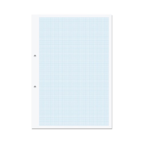 RHINO A4 Punched Graph Paper 500 Leaf, 1:5:10 Graph Ruling (Pack of 5)